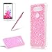 Produktbild Girlyard Silikon Glitzer Hülle für LG V20, Luxus Variable Farbe Pailletten Muster Shinning Case Weiche TPU Bling Backcover Ultra Dünn Flexibel Rubber Etui und Anti Rutsch Kratzfeste Schutzhülle für LG V20 - Rosa