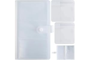 CREATCABIN Livre D'Organisation Voyage pour Bijoux Étui Rangement pour Bijoux Livre 120 emplacement avec Pochettes PVC Transparent pour Bijoux Boucles D'Oreilles Bagues Colliers Organisateur 12.5x10cm