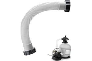 leruiyezs Manguera Piscina 38mm Flexible para Sistema de Filtro de Arena, Tubos Depuradora Piscina for Intex con Conectores Roscados,40cm Largo Compatible con Manguera 38mm Piscina for Intex y Bestway