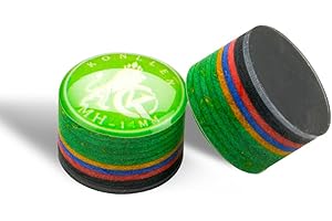 KONLLEN Punta da Biliardo Rainbow con Punta Trasparente SX/SS/S/M/MH/H 11 mm/14 mm 9 Strati Accessorio per Stecca da Biliardo 1 Pezzo