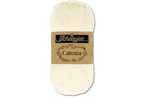 Frida's Wollhaus Scheepjes 50 g Catona 100% algodón para tejer y hacer ganchillo Amigurumi 109 colores (130 | Old Lace)