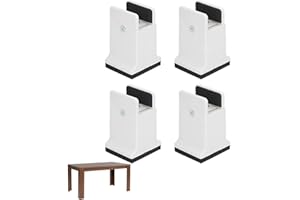 lvifloae 4 Stück Schwerlast Stuhlerhöhungen, Möbelerhöher, verstellbares Möbelständerrohr, Betthöhenständerrohr mit Schraubclip, Gummibett-Sofa-Ständerrohr, geeignet für Tisch Bett Sofa (Weiß)