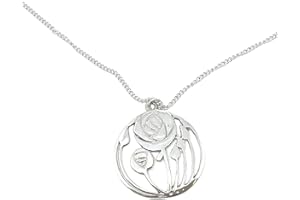 PEWTERMILL CRAFTS Charles Rennie Mackintosh Glasgow Rose Pewter Pendant