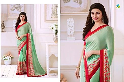 Angel Fashion Trends Georgette Raw Silk Print Saree With Unstitched Blouse Piece