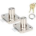 2PCS Cabinet Drawer Lock, 16mm Drawer Lock, Security Cylinder Cupboard Drawer Lock, Desktop Lock Door Lock for Household Office Furniture Door Mailbox Post