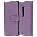 Produktbild Motorola Moto X Play Hülle, Chreey Matt Leder Tasche Retro Handyhülle Magnet Flip Case mit Kartenfach Geldbörse Schutzhülle Etui [Lila]
