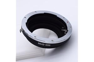 AMOPOFO Mamiya 645-EOS Bague d'adaptation pour Objectif Mamiya 645 M645 Compatible avec EF EF-S 1D, 1ds, 5D, 10D, 20D, 30D, 40D, 50D, 60D, Rebel XT,XS, T2i, T3, 400D, M645 to EOS Adaptateur