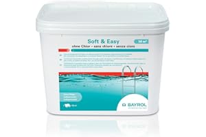BAYROL Soft & Easy - Granulat-Kombination auf Aktivsauerstoff-Basis - 5,04 kg - für Desinfektion, Algenverhütung & Klareffekt - Wasserpflege für Pools - in vordosierten Beuteln - ohne Chlor