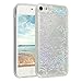 Produktbild iPod Touch 6 Liquid Case, iPod Touch 5 Hülle Bling, Asnlove 3D Dynamisch Treibsand Liquid Fließen Flüssig Schwimmend Stern Hülle Tasche Handyhülle Luxus Shiny Glanz Glitter Glitzer Sparkle Hart Plastik Handytasche Crystal Clear Rückseite Hülle Schale Etui Tasche Case Cover Beschützer Haut Case für iPod Touch 5/6, Silber/Blau