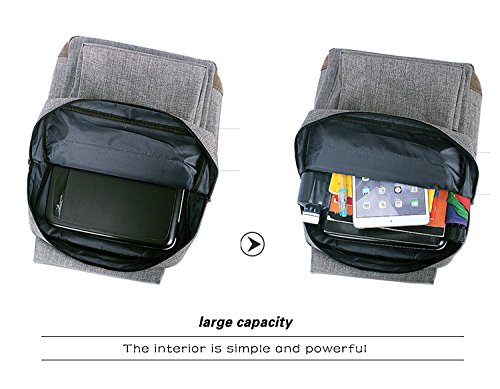 Echofon Canvas Rucksack Laptop-Tasche Computer Tasche Rucksack Daypack Sporttasche Reisetasche Wandern Bag Camping-Tasche - 7