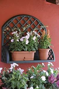 Spalier, Wandregal für Balkon, Terrasse, Garten aus robustem Kunststoff