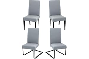 Hopelit Pokrowce na krzesła, zdejmowane, dekoracyjne, do jadalni, na wesele, do hotelu, kuchni, na imprezy, ceremonie, 4 sztuki w zestawie