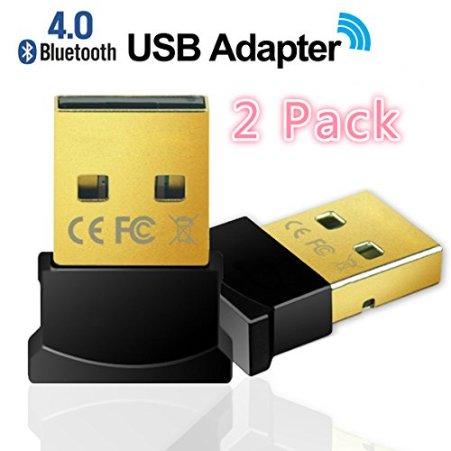 sditechly Bluetooth-USB-Dongle, Bluetooth 4.0 Adapter für PC mit Win 10, 8, 7, XP Unterstützung Kopfhörer, Lautsprecher, usw.