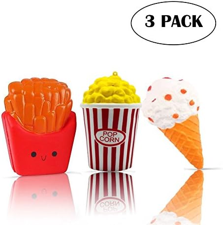 Merlinae 3 Pack Jumbo Decompression Toys Kawaii Squishy Slow Rising Squeeze Soft Toy for Kids and Adults