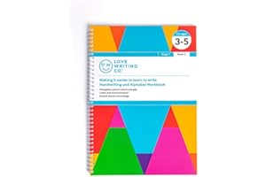 Love Writing Co. Handwriting and Practice Writing Book 2 for 3-5 yrs- Word & Alphabet Formation | For Early Years Education | Tracing & Colouring Exercises | Teaches Phonics & Includes Reward Stickers