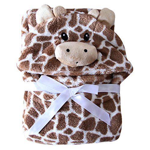 Happy Cherry Baby Infant Newborn Animal Bathrobe Cloak Wraps Coat Hoodie - Brown Giraffe