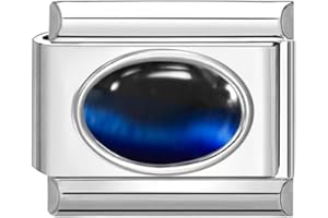 Quiges Dije Acero Inoxidable Link 9mm compatible con pulseras del estilo de Nomination #114