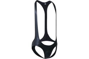 YUFEIDA Monos de Ropa Interior de Leotardo con suspensorio para Hombre, Mono de Lucha Libre