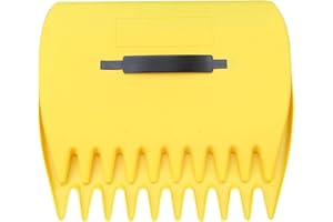QOTSTEOS 1 Pair Lawn Claws, Garden and Yard Leaf Grabber Hand Rakes, Sturdy Ergonomic Grip Lawns and Garden Clean Up Multiple Use for Leaves, Lawn Debris and Trash Pick Up Easy Use(Yellow)