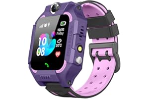 GOKALE Kids Smart Watch for Boys Girls Touch Screen Smartwatch LBS Tracker for Kids Camera Games Phone SOS Alarm Clock Video Music Calculator toys for 3-16 Years Old Children Christmas Birthday Gifts Purple