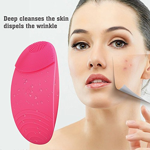 ARINO Elektrische Gesichtsreinigungsbürste Anti-Aging Silikon Gesicht Reinigungsbürste Vibration Gesichtsmassager 6 Einstellbare Intensitäten für Alle Hauttype Wasserdicht Wiederaufladbar Rosa - 8
