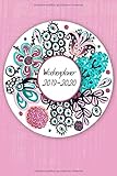 Wochenplaner 2019-2020: Modernes Cover Design Blumen pink türkis, Oktober 2019 bis Dezember 2020, Wochen- und Monatsplaner, 1 Woche auf 2 Seiten, Kalender 15x21 cm by