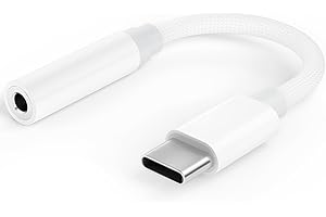 LQIESDD Adattatore Jack per Cuffie da USB C a 3,5 mm, Convertitore per Auricolari Audio Digitale Aux da Tipo C a 3,5 MM Compatibile con iPhone 15, iPad Pro, Samsung Galaxy S23, Pixel, OnePlus, Xiao-mi ecc.