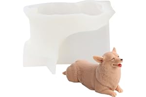 JS MOLD Tier Silikonform 3D Katzen Form Silikon Seifengießform,Tier Gießformen Silikon,Hund Kerze Silikonform,DIY Silikonform zur Herstellung von Kuchen, Seifen, Fondant Kuchen Dekoration Form (4#)