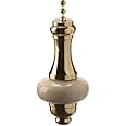 Buy It Better Bathroom Light Pull Chain – Polished Brass & Cream Ceramic Disc & Brass Chain B26