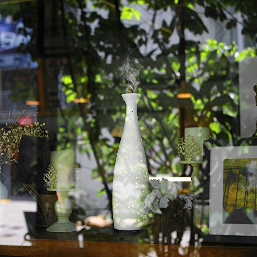 Joly Joy Aroma Diffuser Luftbefeuchter Duftzerstäuber Humidifier mit Porzellangehäuse, EU-Stecker(Vase Keramiken Weiß) - 4