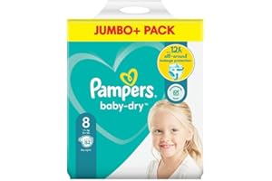 Pampers Baby Dry - Pannolini, taglia 8, confezione da 52