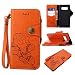 Produktbild KingSang Samsung Galaxy Note 8 Hülle, Blume Rose Design Leder Schutzhülle für Samsung Galaxy Note 8 Case Handbag Wallet Folio Cover mit 2 Kartenfach - Orange