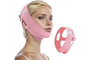 SexxLady Cintura per il Sollevamento del Viso,fascia doppio mento donna,V-Line Mento Guancia Sollevare Cinghia,Adatto a tutte le forme del viso,Rosa scuro