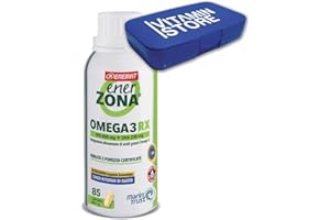 Enervit, Enerzona Omega 3 RX 85 Capsule da 1g Senza Ritorno di Gusto, Integratore Omega 3 IFOS, Acidi Grassi per Cuore, Vista e Cervello, Olio di Pesce Omega 1000mg, Senza Glutine, con Portapillole