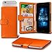 Produktbild (Orange) verykool s4010 Gazelle Hülle Abdeckung Cover Case schutzhülle Tasche Verstellbarer Feder Mappe Identifikation-Kartenhalter-Kasten-Abdeckung ONX3
