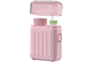 ‎ACAREY 240 Pieces Ear Hole Cleaner, Piercing Cleaning Line with 10 ml Ear Hole Antiseptic, Earring Hole Cleaner Disposable Stud Piercing Care for Cleaning and Care of Piercings (Pink-Rose)