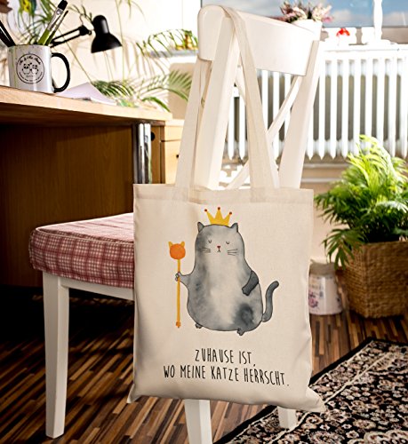 Mr. & Mrs. Panda Tragetasche Katzen Koenig – 100% handmade in Norddeutschland – Katzen, Katze, Kater, Mietze, Cat, Cats, Katzenhalter, Katzenbesitzerin, Haustier, König, Königin, Queen, Familie, Mietzhaus, Wohnung, erste eigenen Wohnung, Umzug, Einzug Tragetasche, Tasche, Beutel, Jutetasche, Bag, Jutebeutel, Einkaufstasche, Motiv, Spruch, bedruckt, Druck Katzen, Katze, Kater, Mietze, Cat, Cats, Katzenhalter, Katzenbesitzerin, Haustier, König, Königin, Queen, Familie, Mietzhaus, Wohnung, erste e - 6