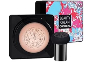 O'CHEAL Pilzkopf Luftkissen BB Creme Foundation-Creme für das Gesichts-Make-up Concealer-Kissen für das Gesicht Comestics Make-up-Kissen Kompakt Natürliche Farben