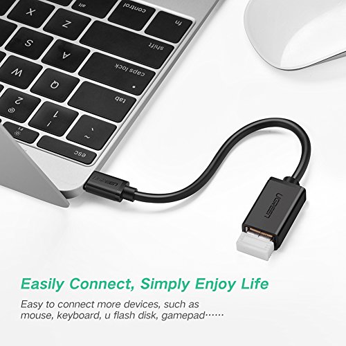 USB C OTG Kabel UGREEN USB 3.1 Type C Stecker auf USB 2.0 Type A Buchse Datenkabel Kompitible mit MacBook Pro, neue MacBook, one plus 3, Huawei mate8/p8/p9/p10,Google Nexus 5X/Nexus 6P, ChromeBook Pixel, Nokia N1 Tablet 15cm Schwarz - 3