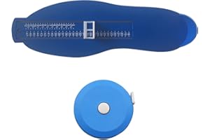 ZWZNBL 1 pc blue foot measurer and 1 pc tape measure set, shoe size measurer, foot measurer, available for adults and children, measure 18-47 accurately, find the right shoe size