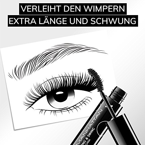 Manhattan 14376 Long Swing Mascara, black - 3