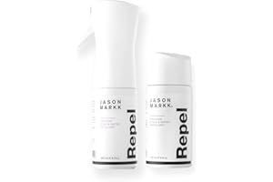 Jason Markk Kit de base de nettoyant pour chaussures + spray imperméabilisant Repel pour chaussures - Pour le nettoyage et l'entretien des chaussures et différents matériaux