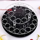 CATLXC Acryl Make-Up Kosmetik Lippenstift Display-Ständer Kunststoff Transparent - Kann Um 360 ° Gedreht Werden - Aufbewahrungsbox Für Lippenstifte Display Organizer - Rundes Loch,L