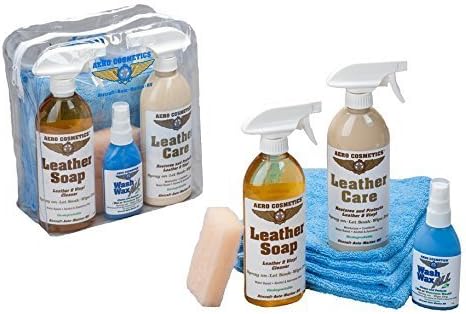 Leather Care Kit Aircraft Quality for your RV Car Boat and Furniture Meet Boeing Aircraft Cleaning Specs. by Aero Cosmetics