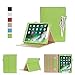 Produktbild ISIN Tablet Fall Serie Apple iPad 9.7 2017,iPad Air 1 und iPad Air 2 Tablet-Modell Premium PU-Leder Schutzhülle Taschen mit Handschlaufe, Mehrere View Engel und Dokument-Tasche (Grün)