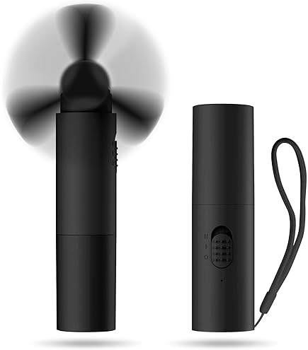 Ventilateur Portatif Mini Ventilateur Portable Rechargeable Par USB Petit Ventilateur De Poche 5 Vitesses Avec Base 3000 MAh Bleu - Bricolage