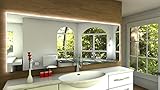 hochwertige Verarbeitung Laon Badspiegel mit LED Beleuchtung - B: 120 cm x H: 80 cm