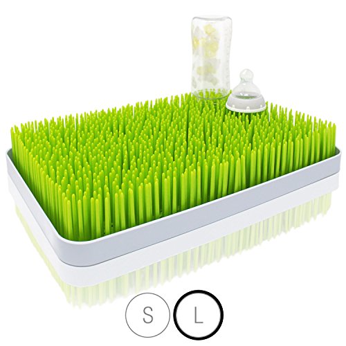 Amazy Abtropfständer für Babyzubehör – Spülmaschinenfestes Abtropfgestell für hygienisches Trocknen von Babyflaschen, Schnullern und Geschirr (groß | 40 x 27 cm)