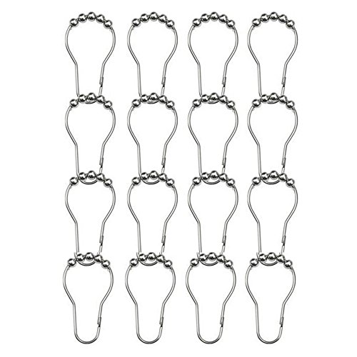 Badass Sharks Edelstahl Duschvorhang Haken Glide Ringe Set 16 Stück