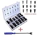 Produktbild EEFUN KFZ 240 Stück Auto Push Retainer Kit und Free Fastener Remover, Befestigung Clips mit Lösewerkzeug, Clip Türverkleidung Nieten Nylon Verschluss, Sortiment Kasten Set Fit (Schwarz)